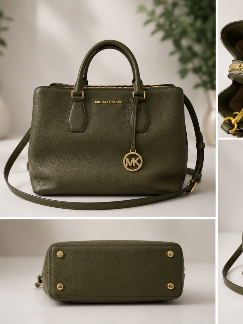 Michael Kors pebbled leather satchel